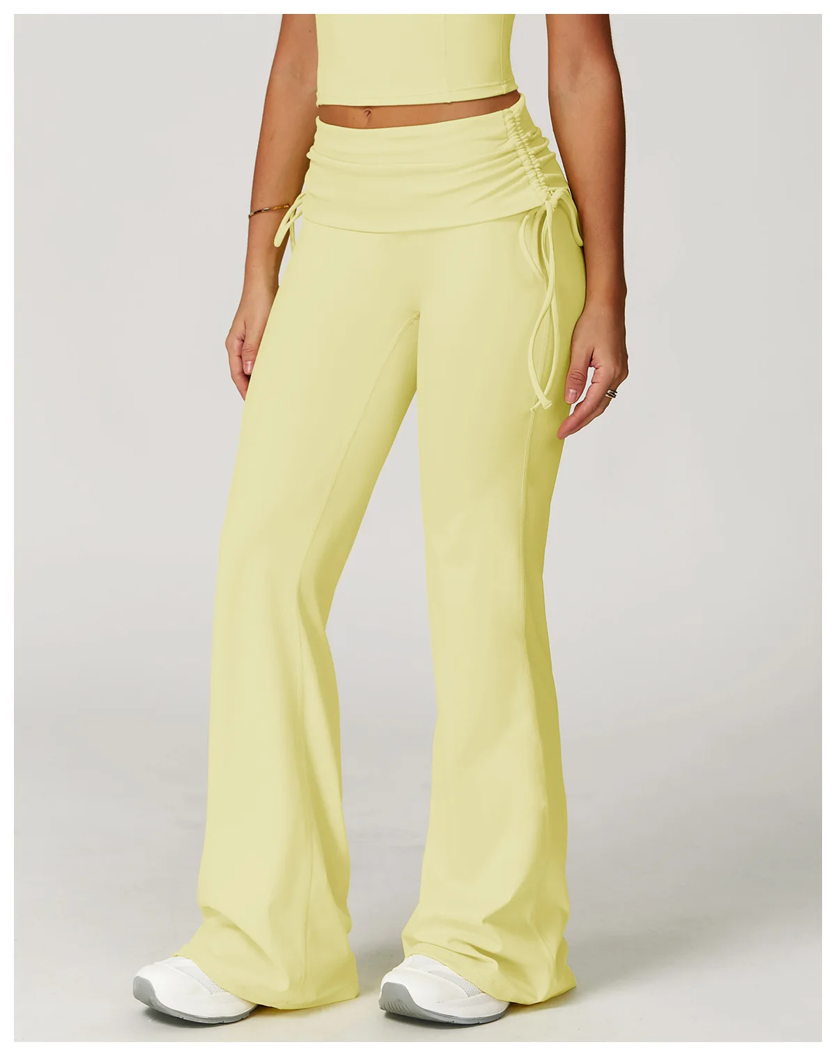 Bell-bottoms High Waist Workout Yoga Leggings Fitness Butt Lifting Scrunch Butt Sports Gym Flared Pants Women Wide Leg Pants