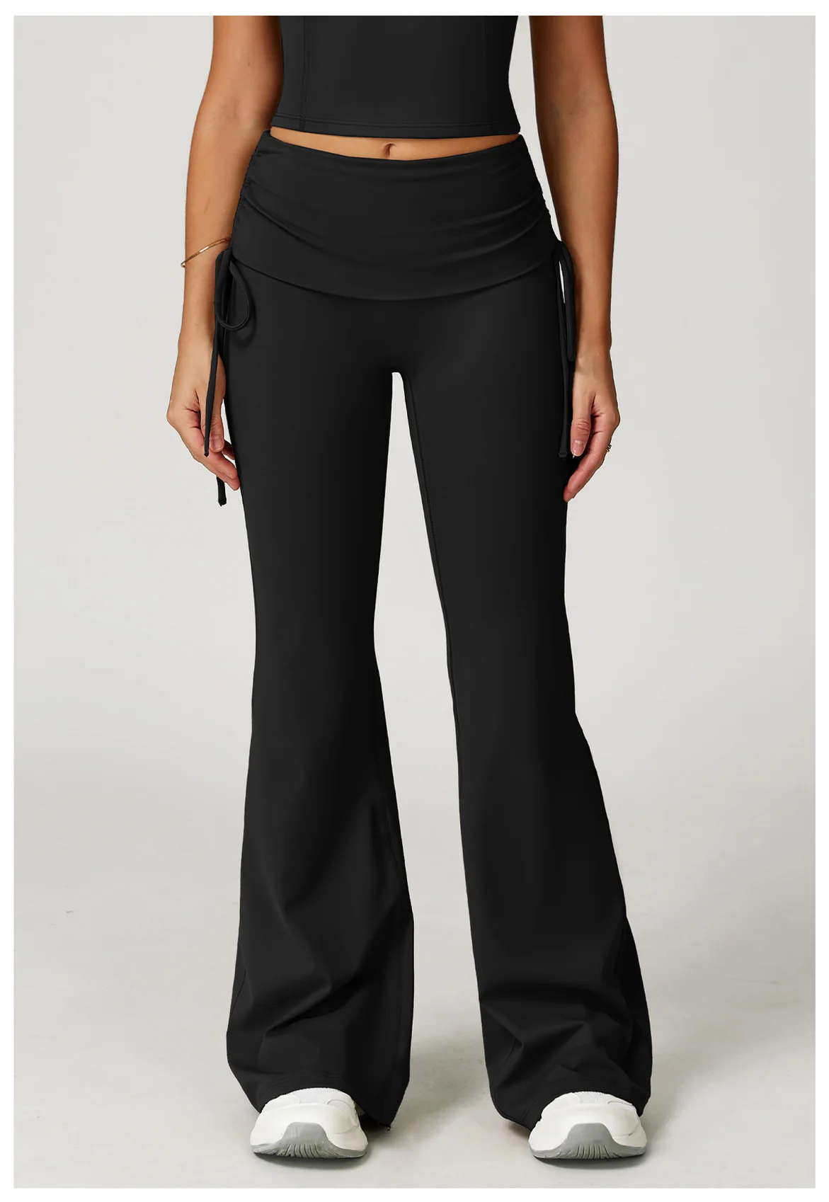 Bell-bottoms High Waist Workout Yoga Leggings Fitness Butt Lifting Scrunch Butt Sports Gym Flared Pants Women Wide Leg Pants
