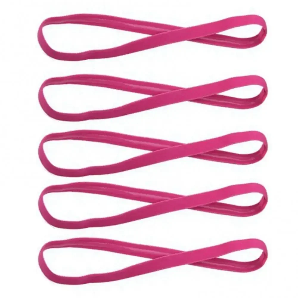 1/2/5Pcs Women Sweatbands Football Yoga Pure Hair Bands Anti-slip Elastic Rubber Thin Sports Headband Men Hair Accessories