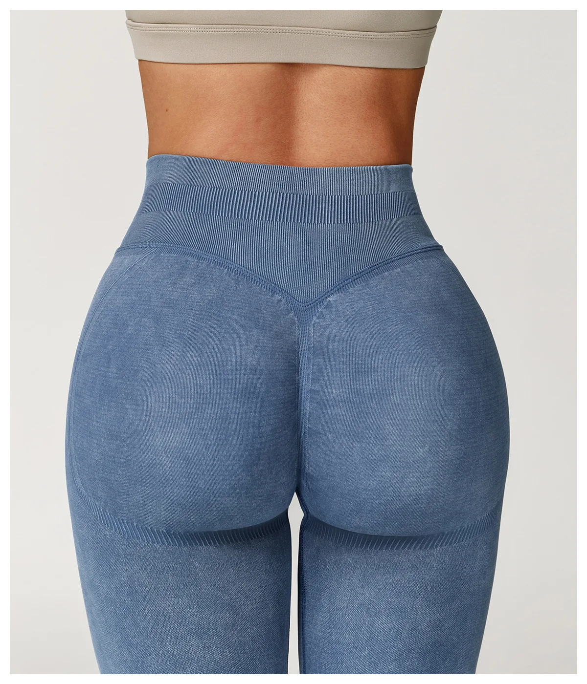 Yoga Pants Sports Leggings Women Seamless Sports Yoga Pant High Waist Ribbed Gym Clothes Fitness Workout Wear Scrunch Bum Tights