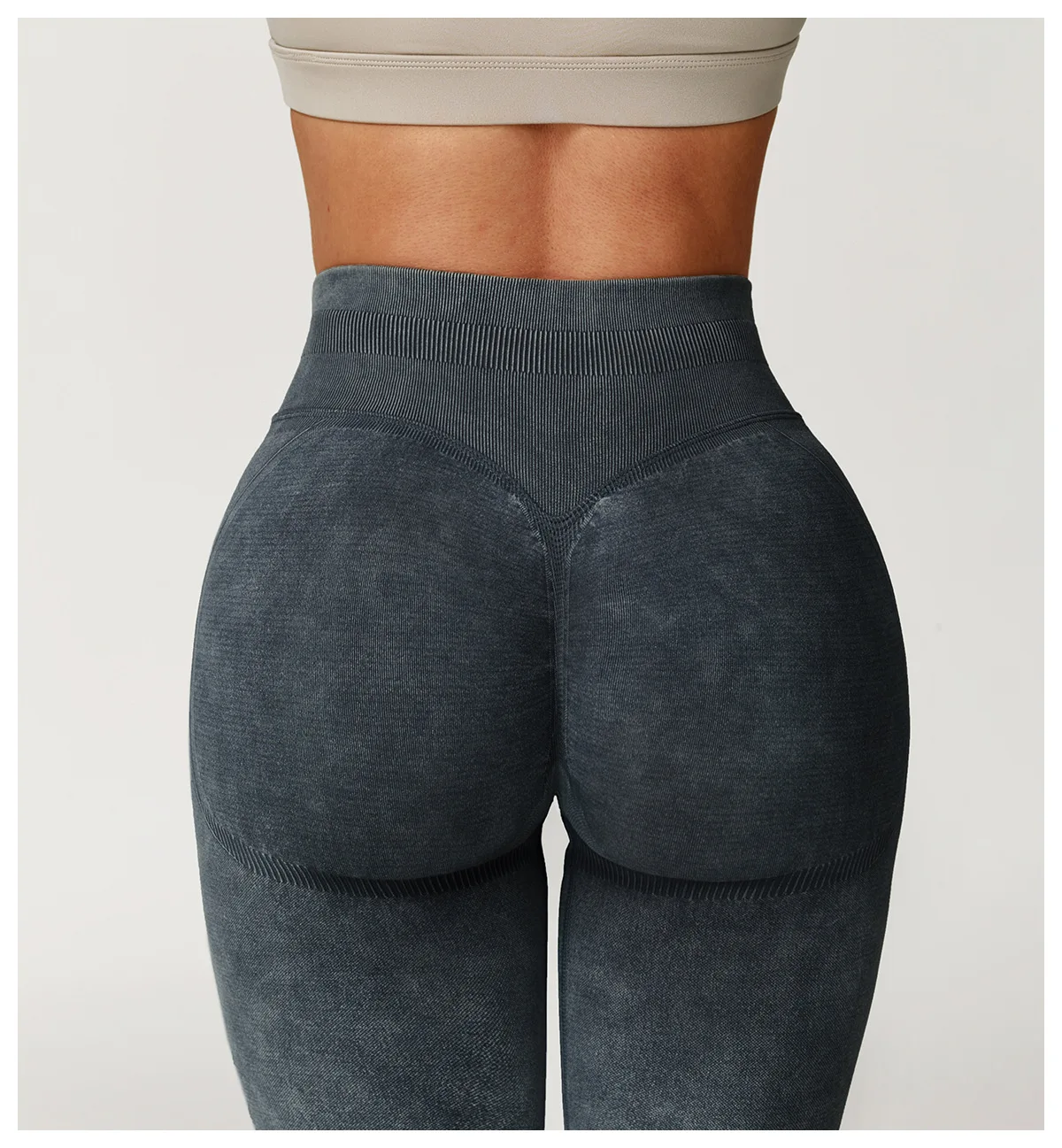 Yoga Pants Sports Leggings Women Seamless Sports Yoga Pant High Waist Ribbed Gym Clothes Fitness Workout Wear Scrunch Bum Tights