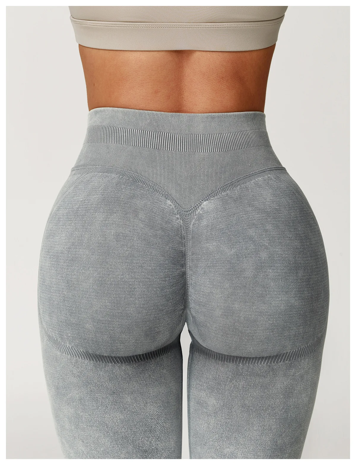 Yoga Pants Sports Leggings Women Seamless Sports Yoga Pant High Waist Ribbed Gym Clothes Fitness Workout Wear Scrunch Bum Tights