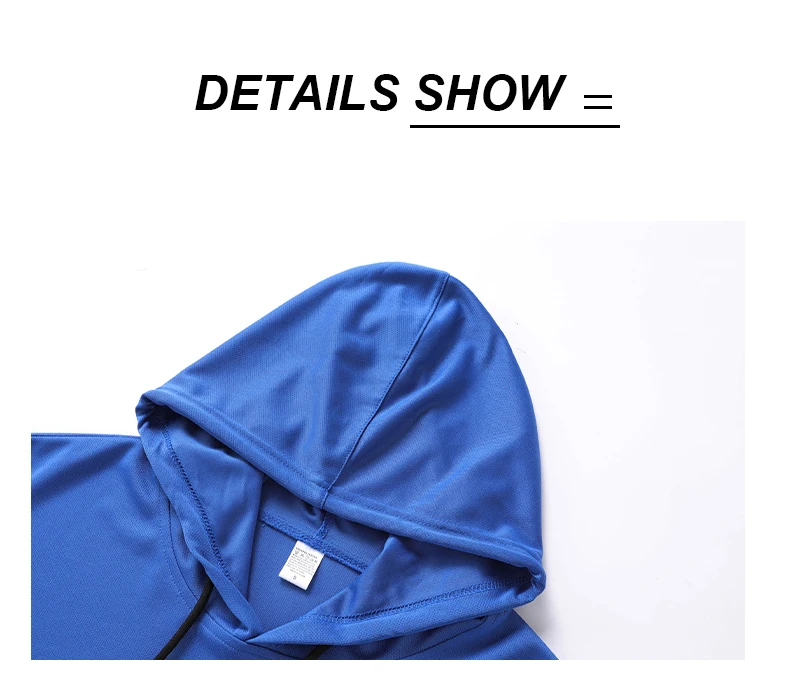 CHRLCK Men's Quick-Dry Running T-Shirt Outdoor Sports Streetwear Hoodie Shirts Summer Gym Jogging Short Sleeve Boys