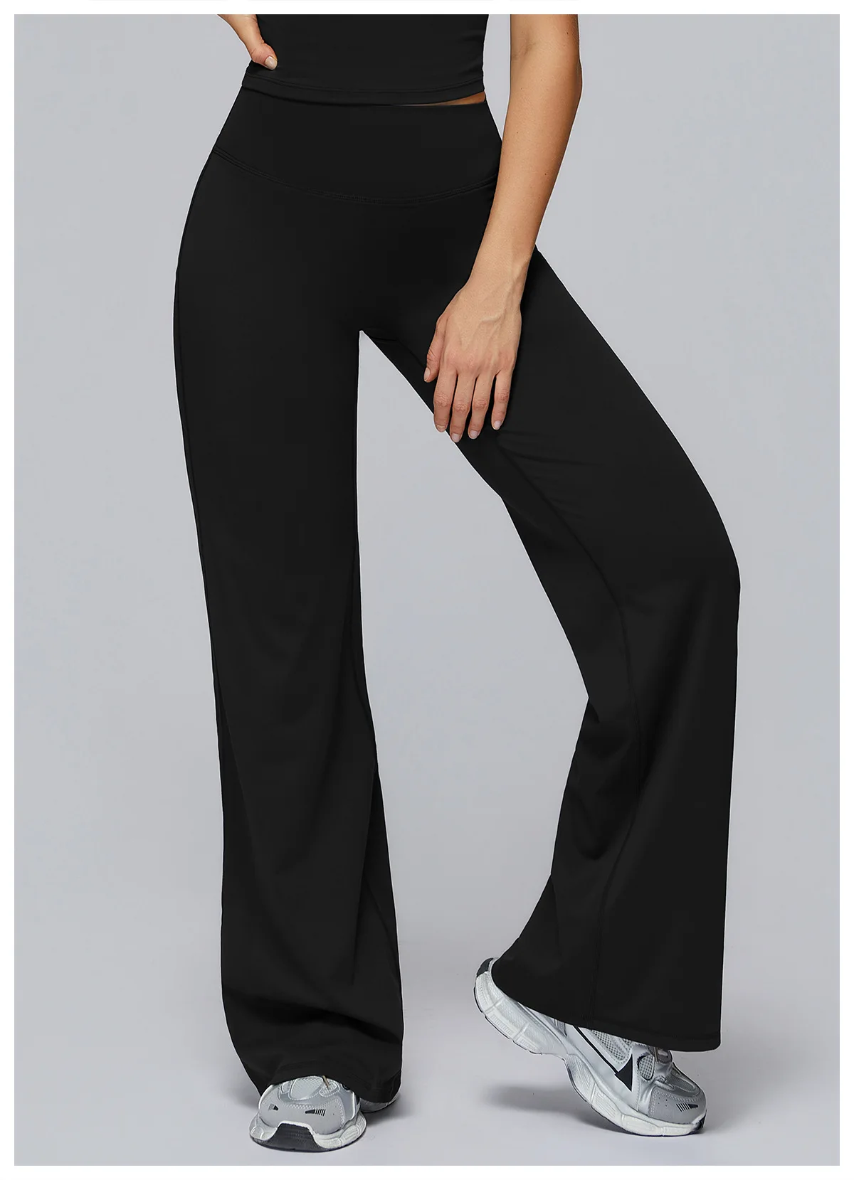 High Waist Flared Leggings Women Gym Fitness Yoga Pants Workout Runing Sport Leggings Women's Control Tummy Yoga Wide Leg Pants