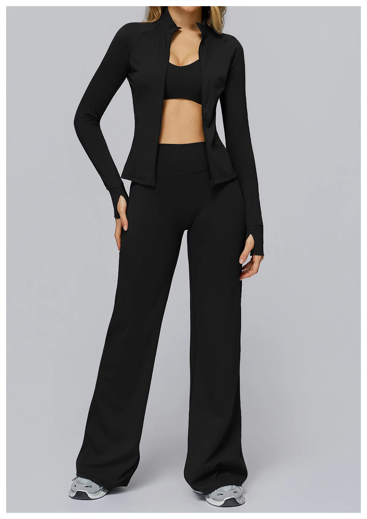 High Waist Flared Leggings Women Gym Fitness Yoga Pants Workout Runing Sport Leggings Women's Control Tummy Yoga Wide Leg Pants