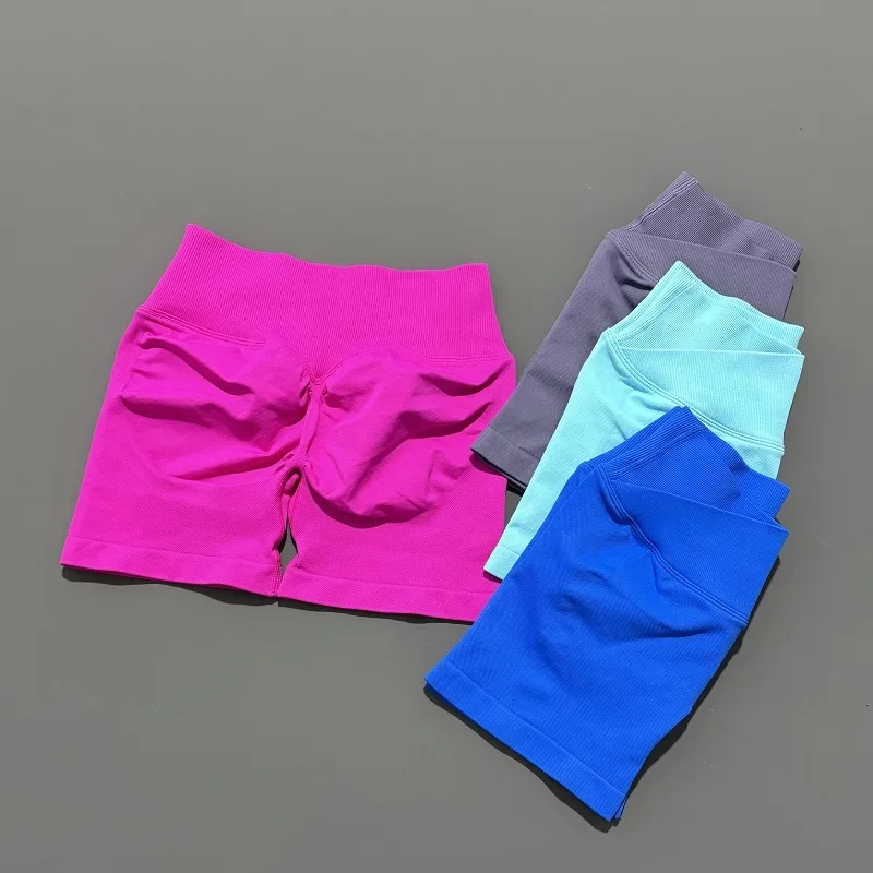 HISTELLO Vision Shorts 4.5" Df Dupe Women Yoga Cross Waist Workout Short Seamless Leggings Stretch Fitness Running Gym Shorts