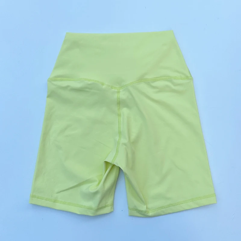 Women Sports Shorts High Waist Yoga Shorts Slim Fit Butt Lift Gym Running High Elastic Nylon Shorts