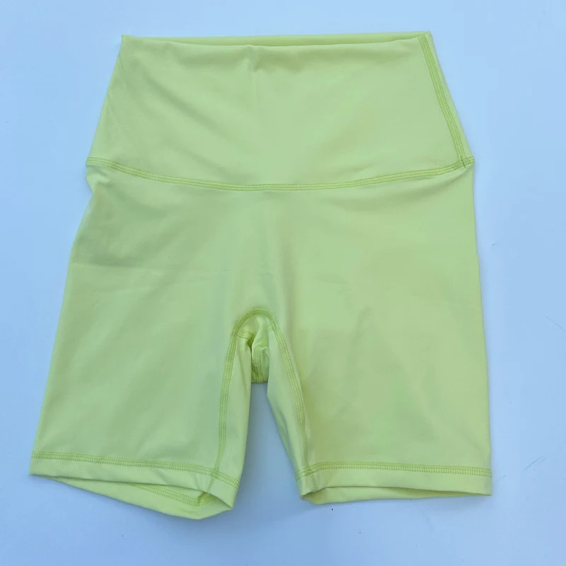 Women Sports Shorts High Waist Yoga Shorts Slim Fit Butt Lift Gym Running High Elastic Nylon Shorts
