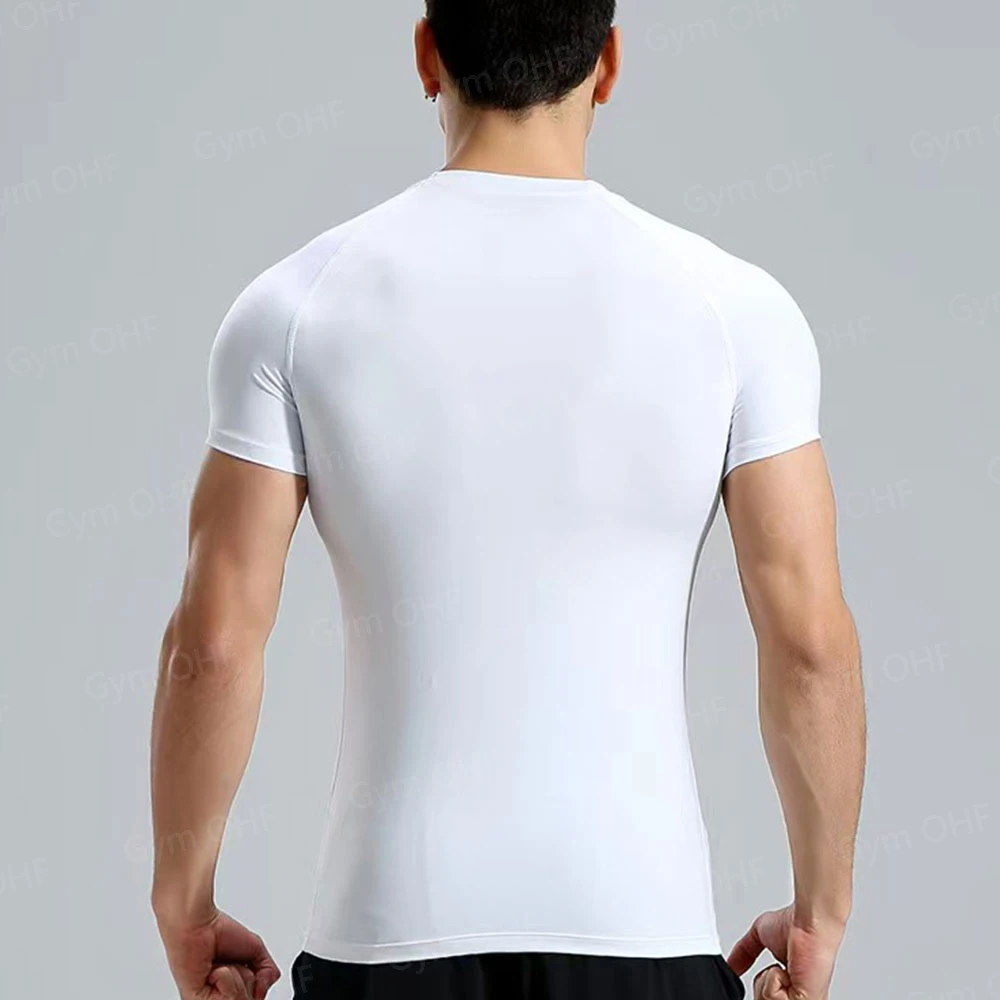 Men Long Sleeve Rashguard Compression T-Shirt Elastic Running Fitness Tee Tops Tight Man Sports Training Superhero Sportswear