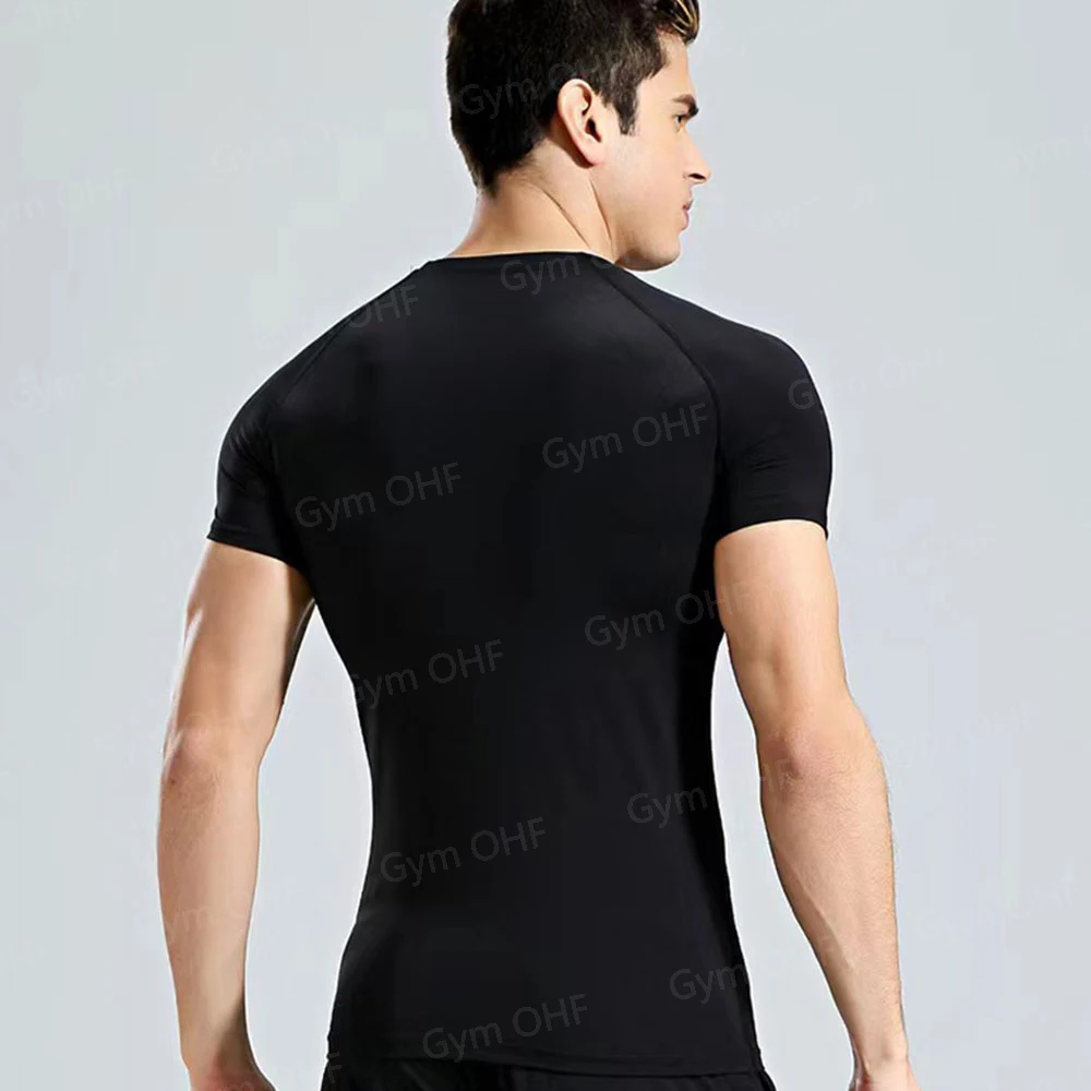 Men Long Sleeve Rashguard Compression T-Shirt Elastic Running Fitness Tee Tops Tight Man Sports Training Superhero Sportswear