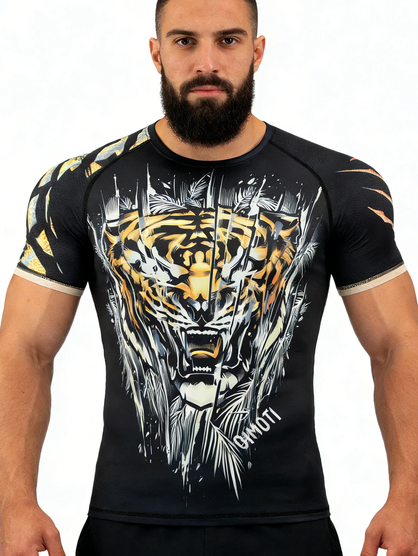 Men's Quick Drying Compression Running T-Shirt Sports Fitness Short Sleeve Gym Jersey Elastic Tight Fitness Clothing