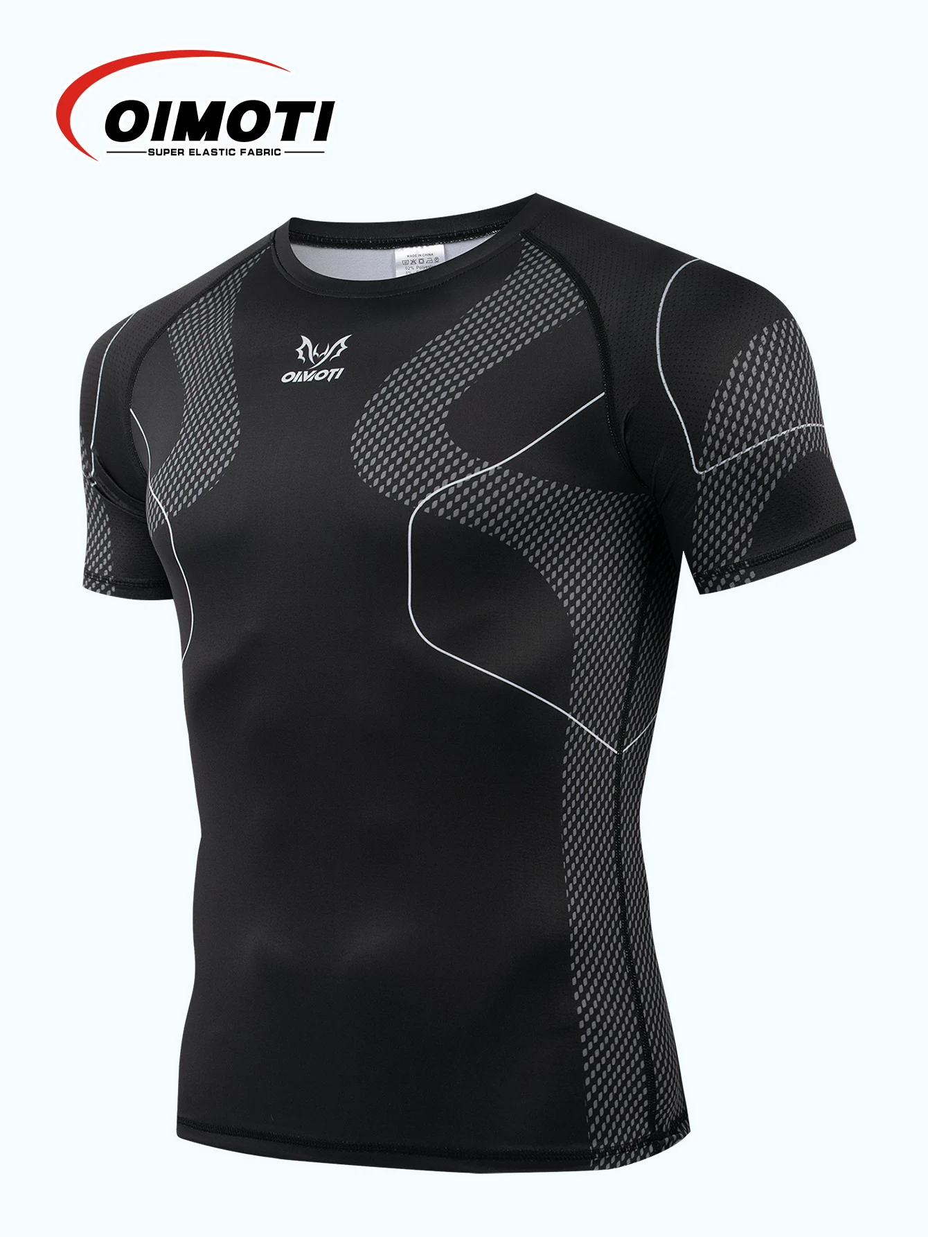 Men's Quick Drying Compression Running T-Shirt Sports Fitness Short Sleeve Gym Jersey Elastic Tight Fitness Clothing