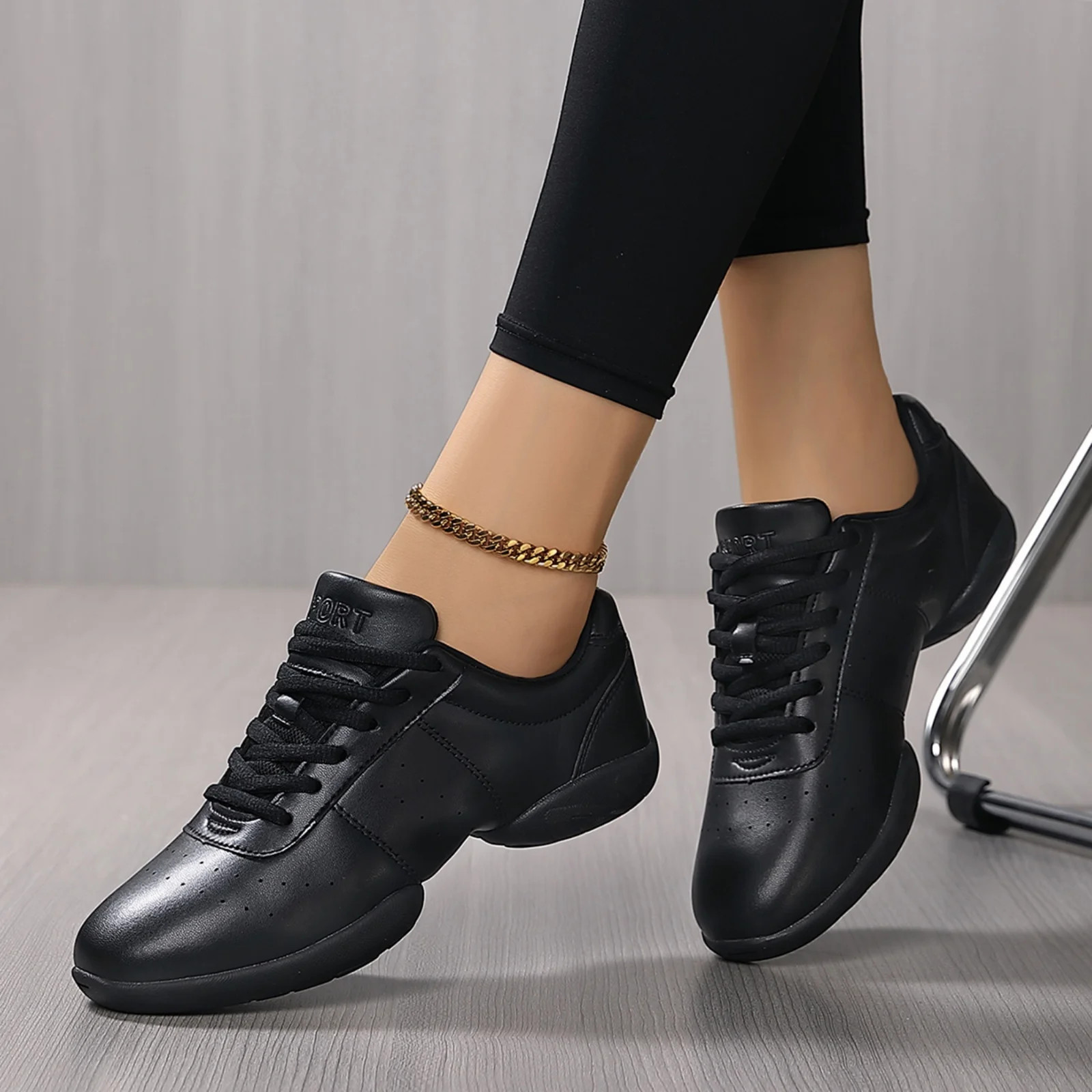 Cheerleading Shoes Women Girls Kids Youth White Black Cheer Shoes Dance Sneakers Lightweight Aerobics Sports Footwear 610