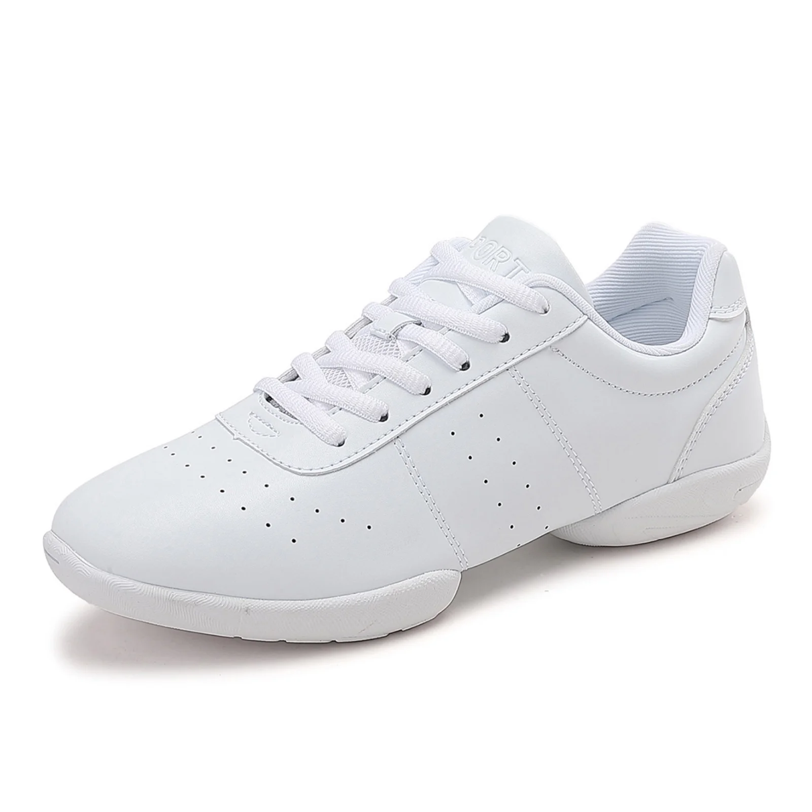 Cheerleading Shoes Women Girls Kids Youth White Black Cheer Shoes Dance Sneakers Lightweight Aerobics Sports Footwear 610