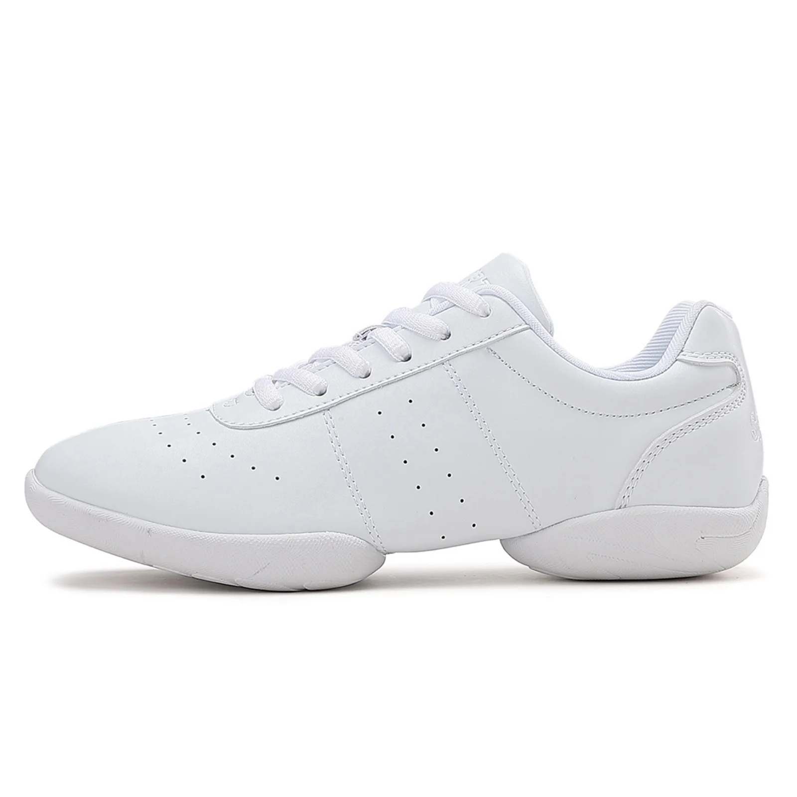 Cheerleading Shoes Women Girls Kids Youth White Black Cheer Shoes Dance Sneakers Lightweight Aerobics Sports Footwear 610
