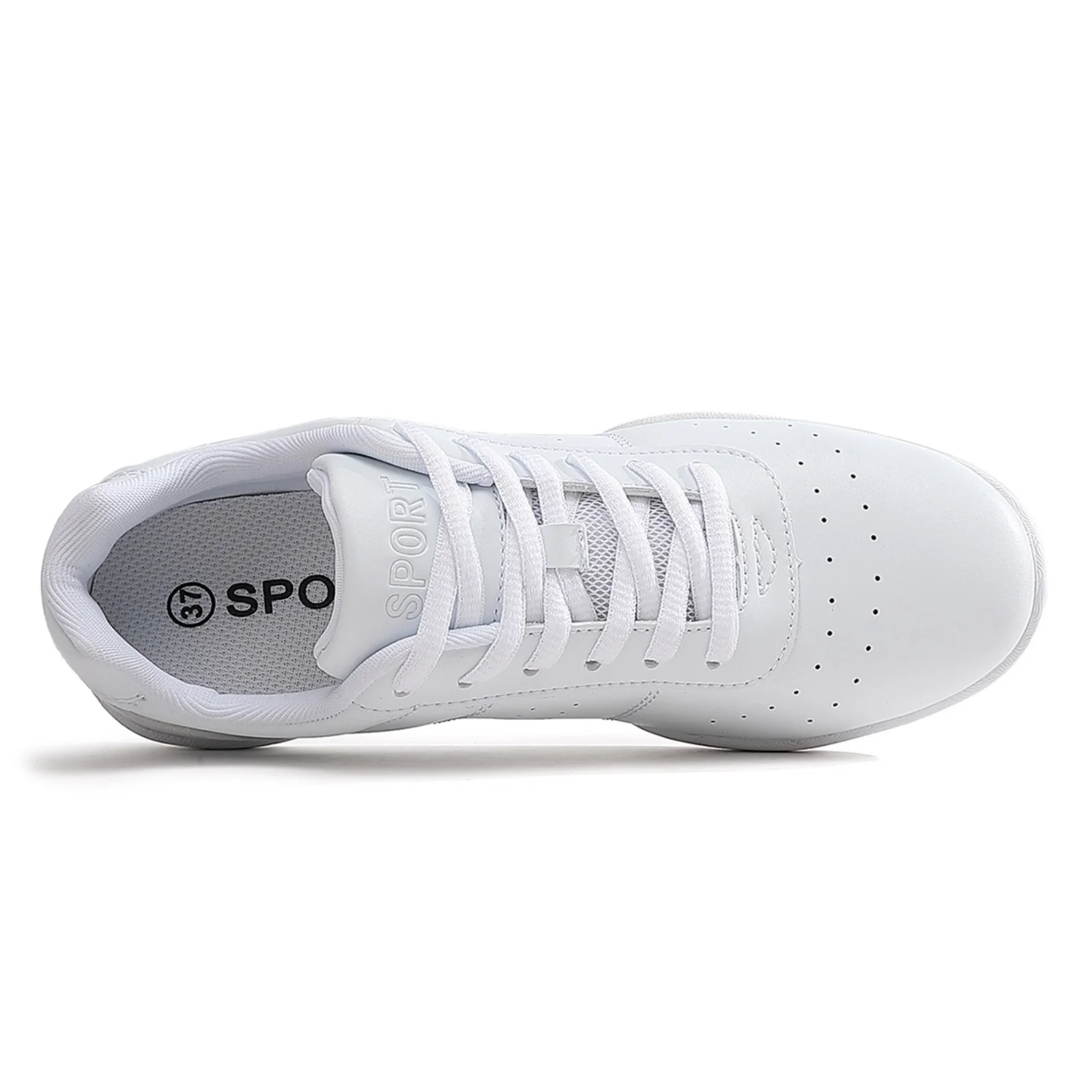Cheerleading Shoes Women Girls Kids Youth White Black Cheer Shoes Dance Sneakers Lightweight Aerobics Sports Footwear 610