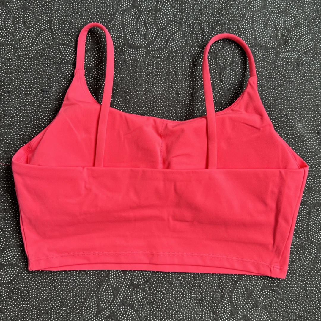 Solid Color Tight Fitness Women Sport Bra Spaghetti Strap Gym Yoga Bra Athletic Underwear Soft Top Workout Train With Chest Pad