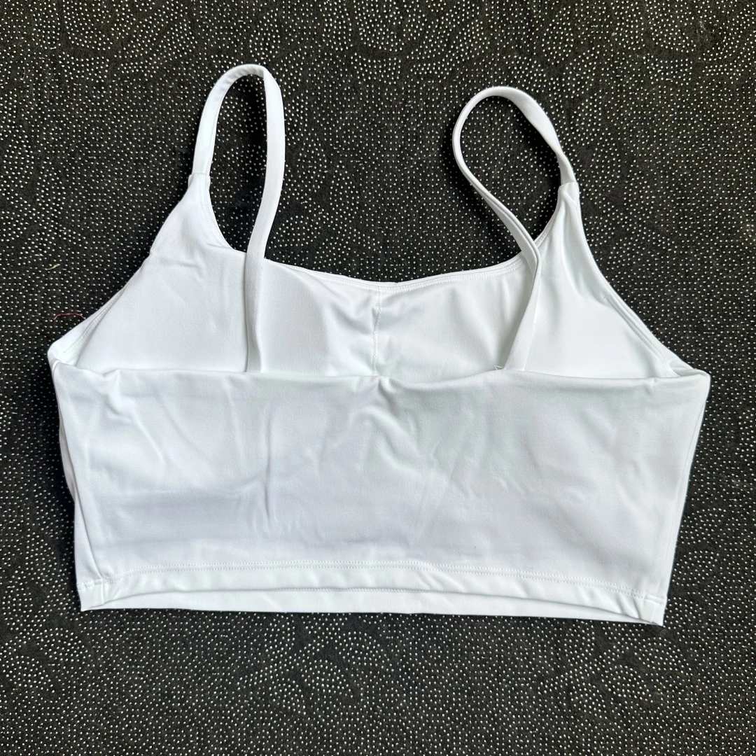 Solid Color Tight Fitness Women Sport Bra Spaghetti Strap Gym Yoga Bra Athletic Underwear Soft Top Workout Train With Chest Pad