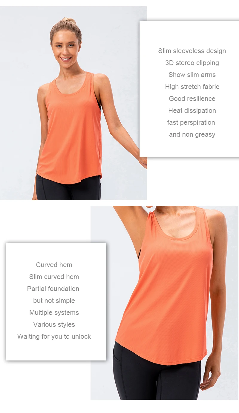 Women Sport tank Tops Loose Yoga Tops Quick Dry Workout Sport Tops For Women Fitness Sport Yoga Shirt