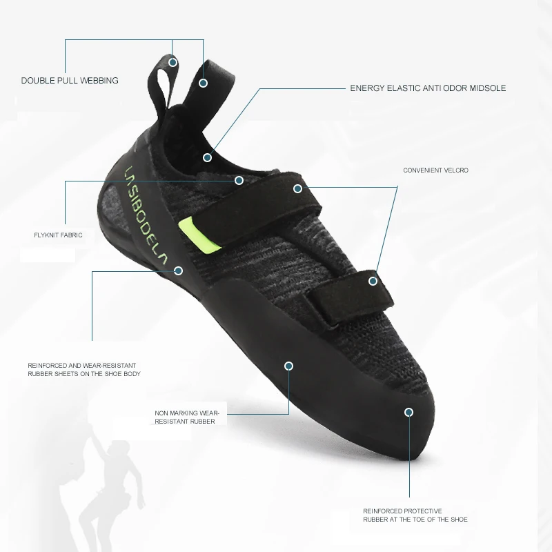 Professional Rock-Climbing Shoes Indoor Outdoor Climbing Shoes Beginners Entry-Level Rock-Climbing Bouldering Training Shoes