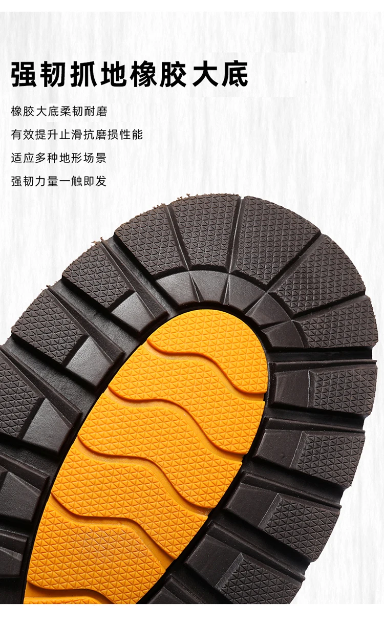 KOWM Cowhide Hiking Shoes Men Waterproof Motorcycle Tactical Shoes Hunting Boot Desert Combat Snow Boots Trekking Travel Sneaker
