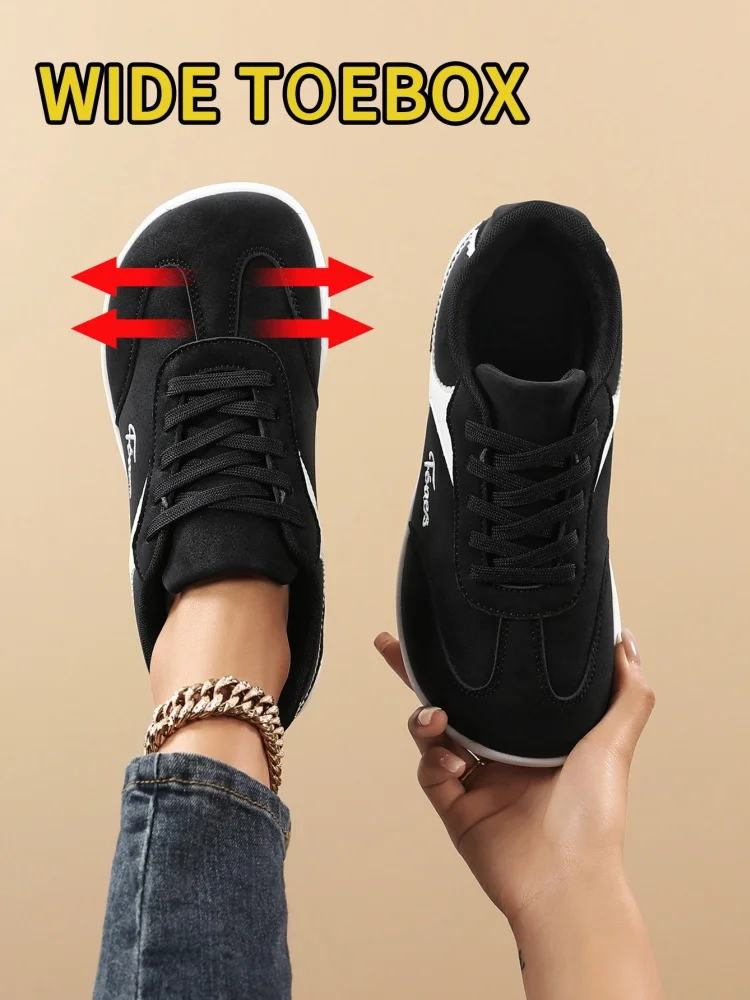 Unisex Wider Shoes New Breathable Barefoot Sneakers Wide-toed Shoes Flats Soft Zero Drop Sole Women's Lightweight Walking Shoes