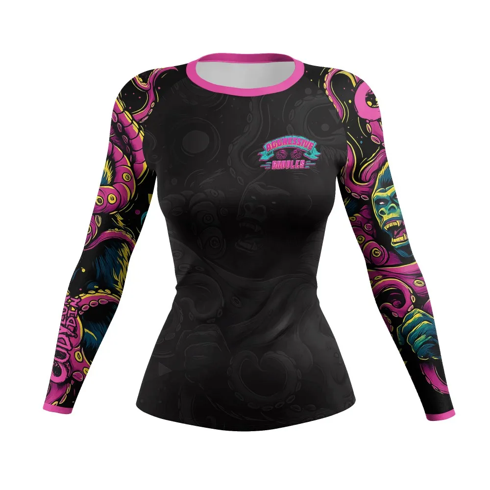 Cody Lundin Jiu Jitsu Rashguard MMA T-shirt +Pant Women 4PCS/Set Gym Running Grappling Bjj Boxing Sport Muay Thai Shorts Jerseys