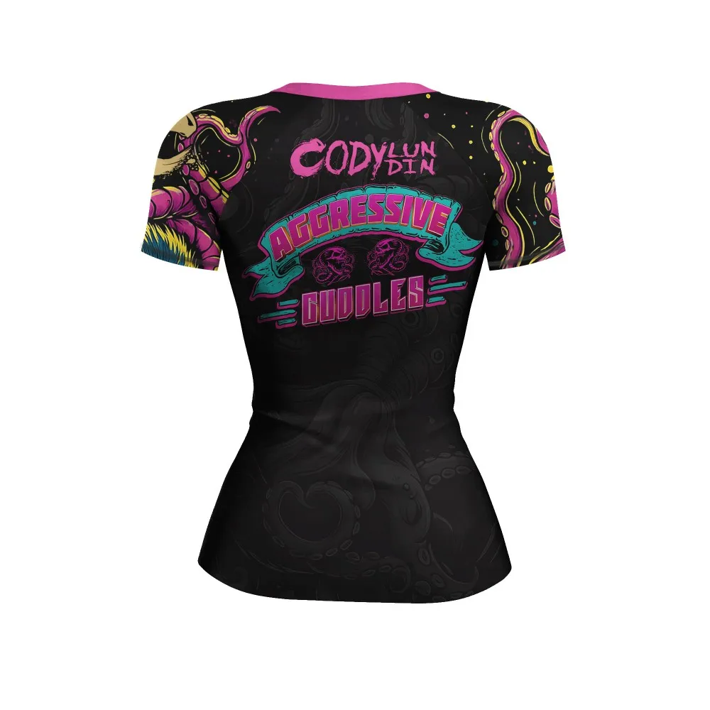 Cody Lundin Jiu Jitsu Rashguard MMA T-shirt +Pant Women 4PCS/Set Gym Running Grappling Bjj Boxing Sport Muay Thai Shorts Jerseys