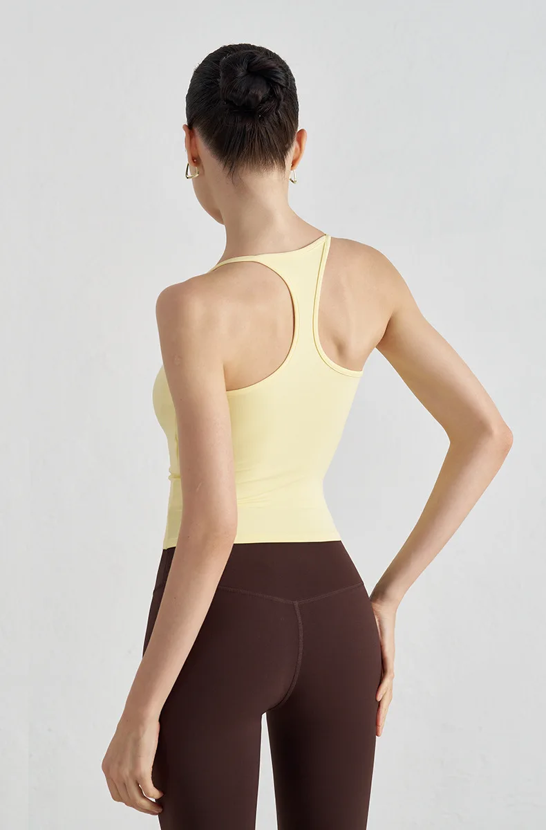 SOISOU Running Sports Bra Fixed Cups Women Top Tight Fitness Yoga Women's Underwear Gym Workout Clothes Nylon Sports Yoga Tops