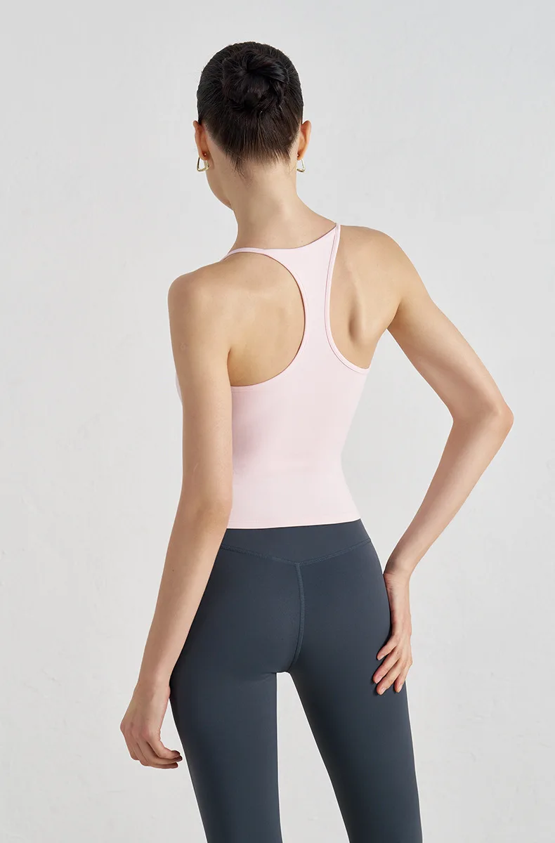 SOISOU Running Sports Bra Fixed Cups Women Top Tight Fitness Yoga Women's Underwear Gym Workout Clothes Nylon Sports Yoga Tops