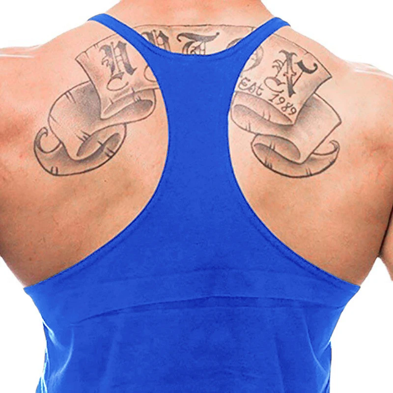 Red Spider Printed Sleeveless Cotton Y-back Tank Tops Gym Fitness Bodybuilding Sport Shirts Breathable Mens Workout Muscle Vests