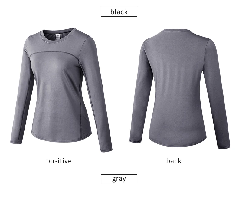 Women's Autumn Winter keep Warm long-sleeved Fitness Running Sports Training Top Slim Quick Dry Stretch Gym Top female Yoga tops