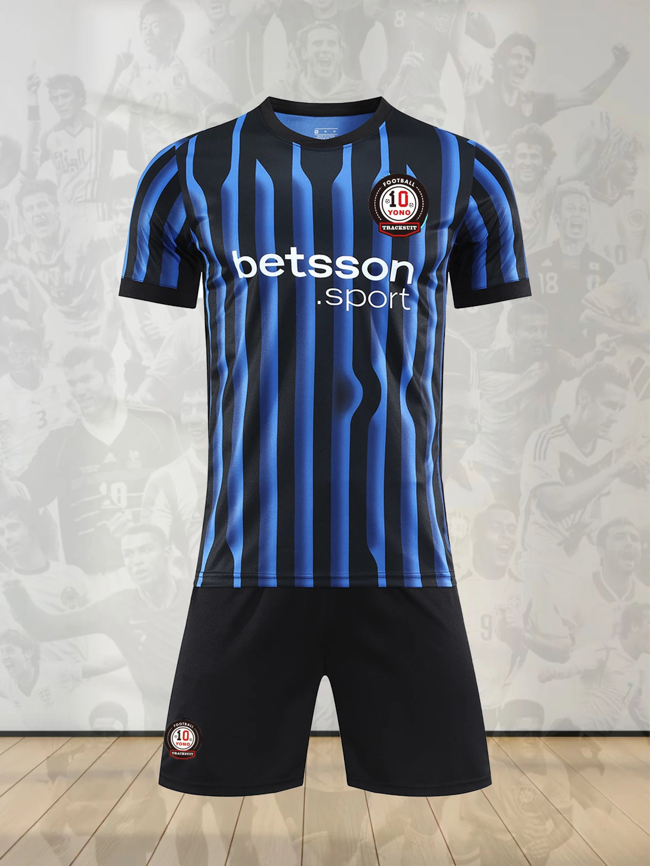 Men's Casual Sports Football Uniform Set round Neck Top And Breathable Shorts Comfortable Fashionable Football Suit