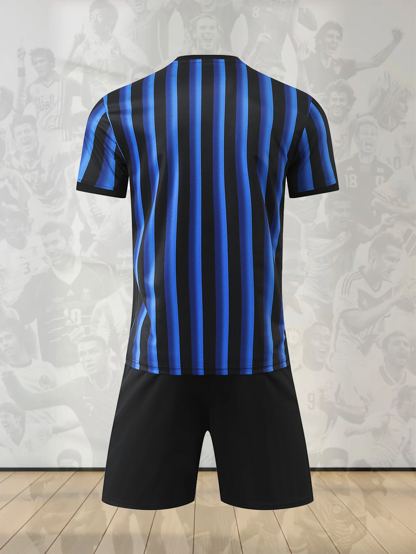 Men's Casual Sports Football Uniform Set round Neck Top And Breathable Shorts Comfortable Fashionable Football Suit