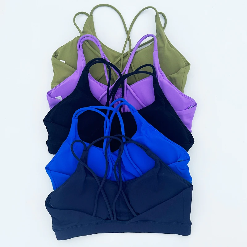 Women Sports Bra Cross Strap Top Women Push Up Sport Bra Yoga Gym Crop Top Brassiere Fitness Top Sport Bra Breathable Bras