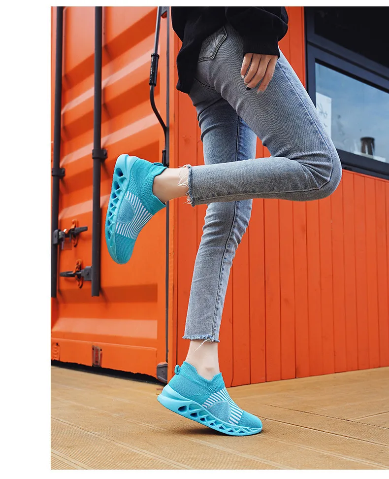 Summer Fashion Purple Running Shoes for Men Socks Sports Shoes Plus Size 48 Breathable Women Slip-on Sneakers Sock Trainers Men