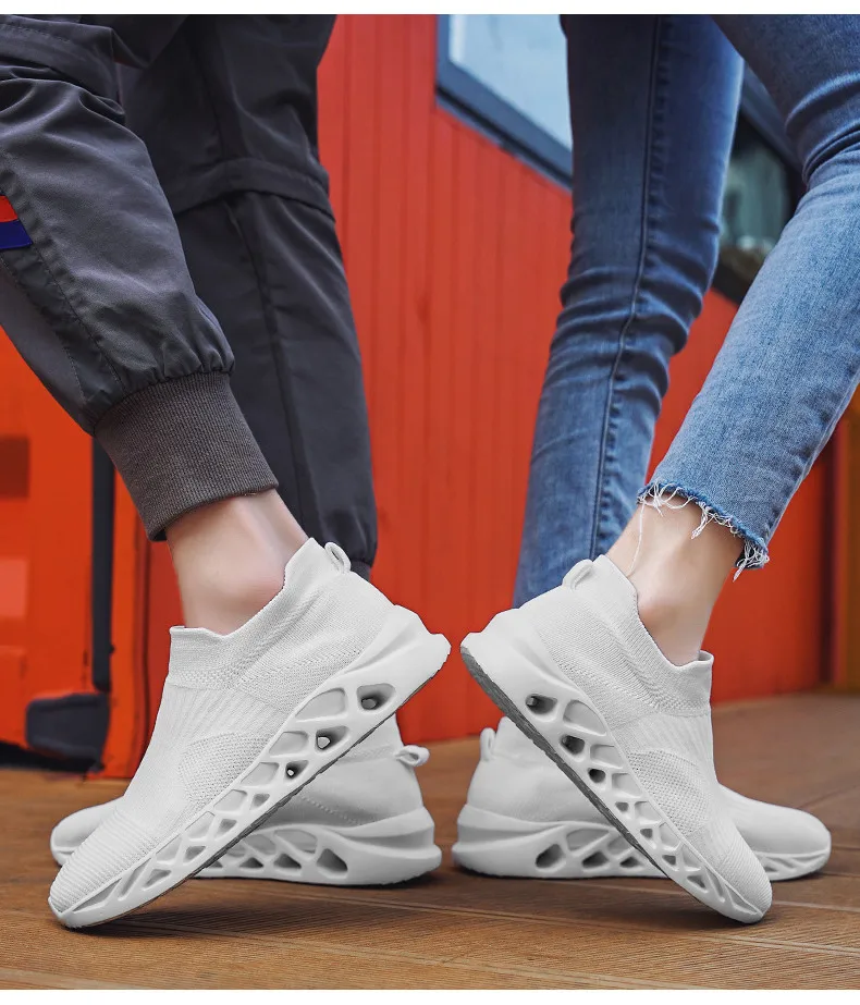 Summer Fashion Purple Running Shoes for Men Socks Sports Shoes Plus Size 48 Breathable Women Slip-on Sneakers Sock Trainers Men
