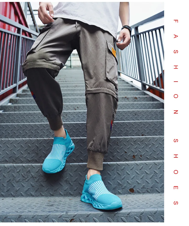 Summer Fashion Purple Running Shoes for Men Socks Sports Shoes Plus Size 48 Breathable Women Slip-on Sneakers Sock Trainers Men