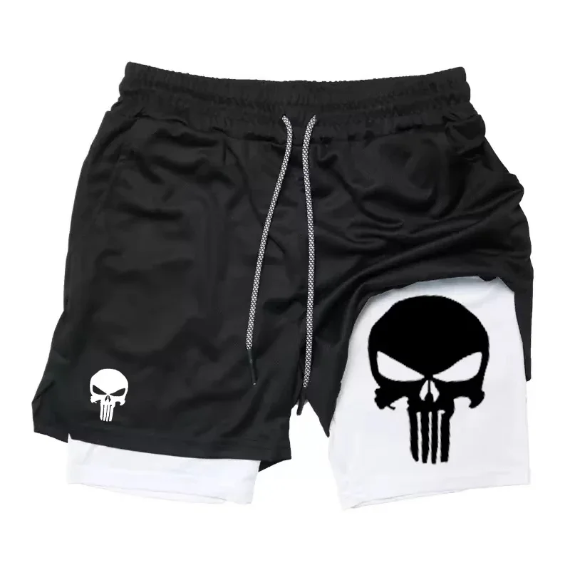 2-in-1 Men's Performance Shorts New Sports Quick Drying Shorts with Phone Pocket Comprehensive Summer Gym Fitness Running Shorts