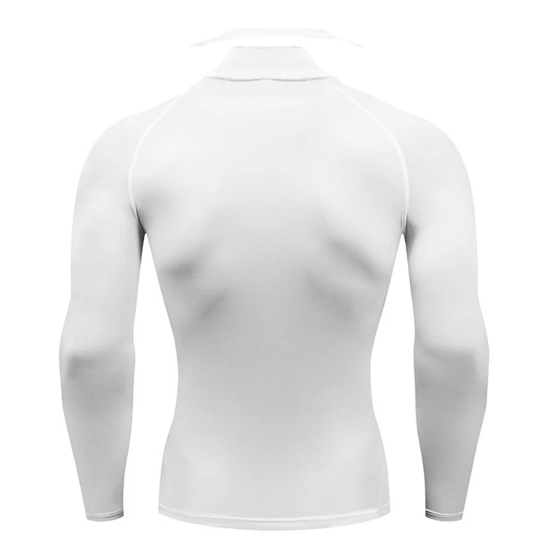 Men's Running Turtleneck Quick-Drying Long-Sleeved T-shirts Spring Aurumn Compression Shirt Sports Fitness Tight Tops Tees