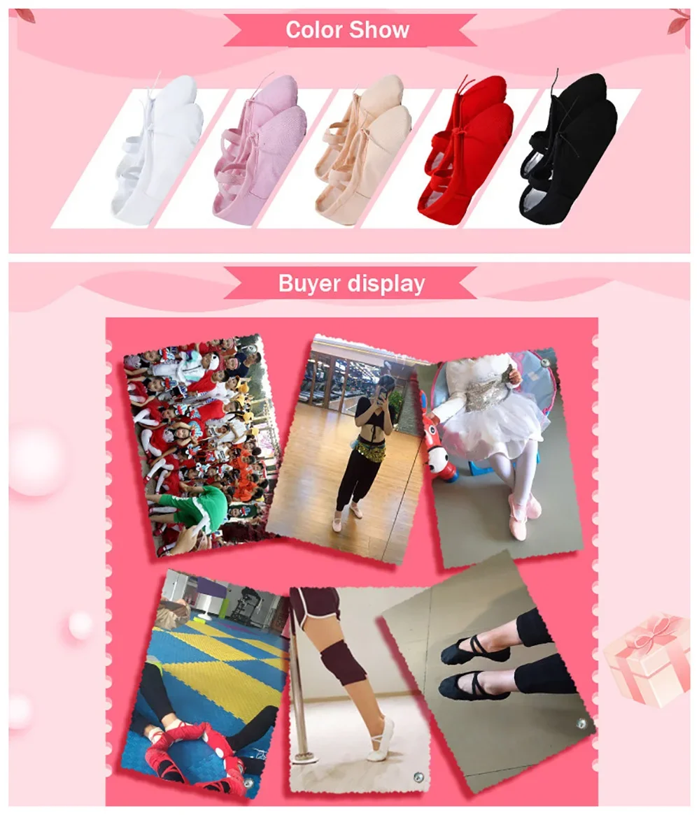Girls Kids Pointe Shoes Dance Slippers High Quality Ballerina Practice Ballet Shoes 6 Color Ballet Professional Shoes