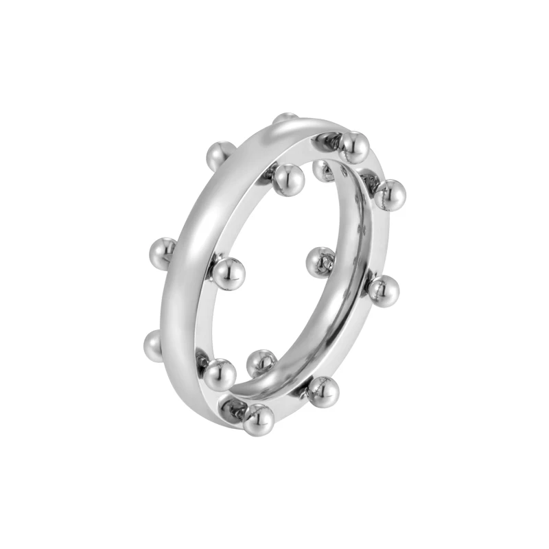 Simple Stainless Steel PVD Plated Gold Non Fading Ring Low Allergy Waterproof Jewelry Suitable for Women's Gifts