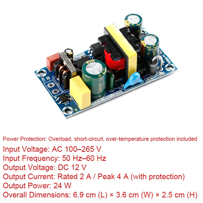 10W AC-DC Converter Module AC 110V 220V 120V 230V to 5V 2A 3A DC Switching Power Supply Low Ripple Power Board