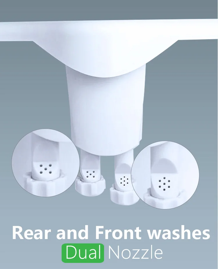 Small Bidet Toilet Seat Attachment Dual Nozzle Butt Cleaner Sprayer Shattaf Japanese Non Electric Toilette Cover