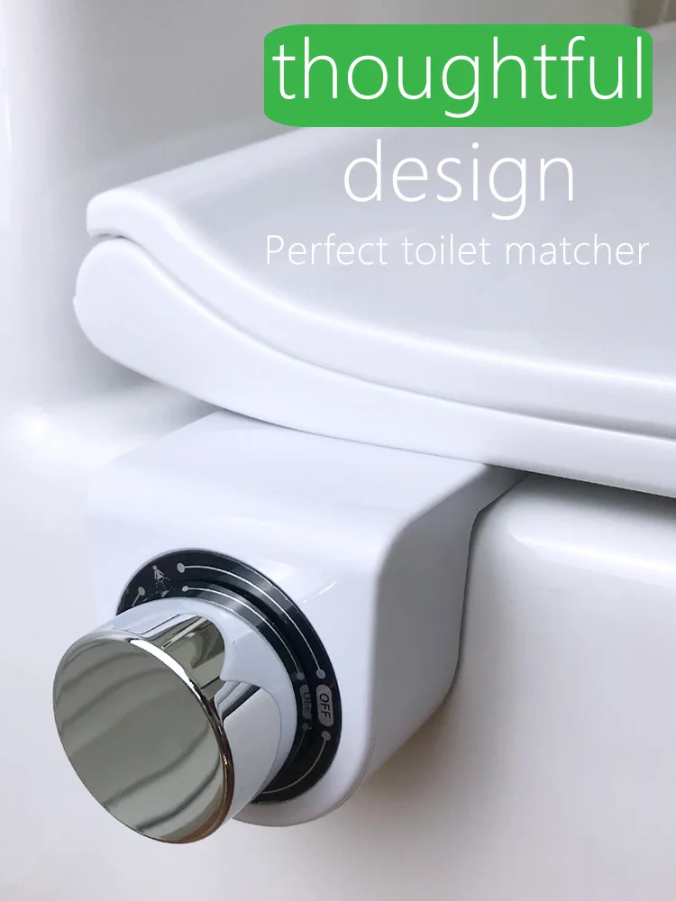Small Bidet Toilet Seat Attachment Dual Nozzle Butt Cleaner Sprayer Shattaf Japanese Non Electric Toilette Cover