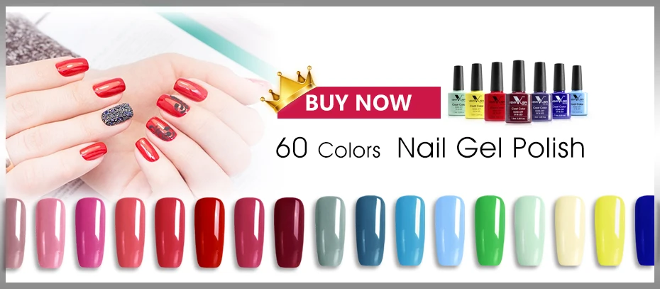 15ml VENALISA Super Nail Gel Polish Color Gel Nail Lacquer Soak off UV LED Gel Pure Black White Color Gel Silk Matte Top Coat