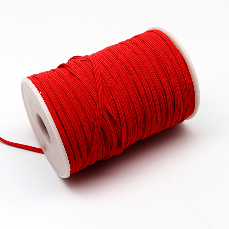 5m/3mm Color Elastic Band Nylon High Elastic Household Clothing Sewing Accessories Craft DIY Hand-stitched Rubber Elastic Band