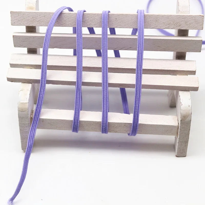 5m/3mm Color Elastic Band Nylon High Elastic Household Clothing Sewing Accessories Craft DIY Hand-stitched Rubber Elastic Band