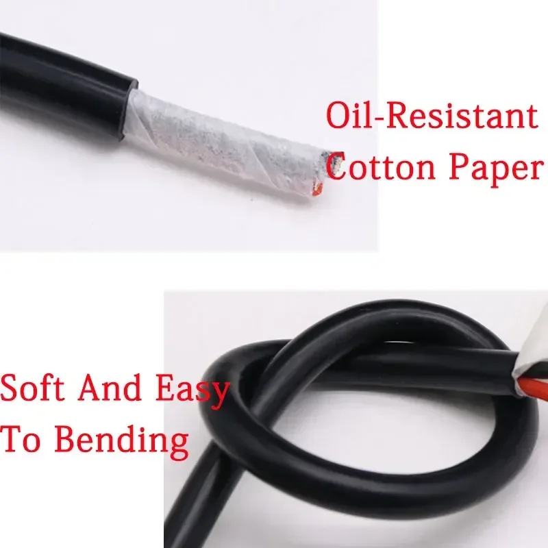 1/5/10M Sq 0.3 0.5 0.75 1 1.5 2 2.5 4 6mm Ultra Silicone Rubber Cable 2 3 4Cores Insulated Flexible Copper High Temperature Wire