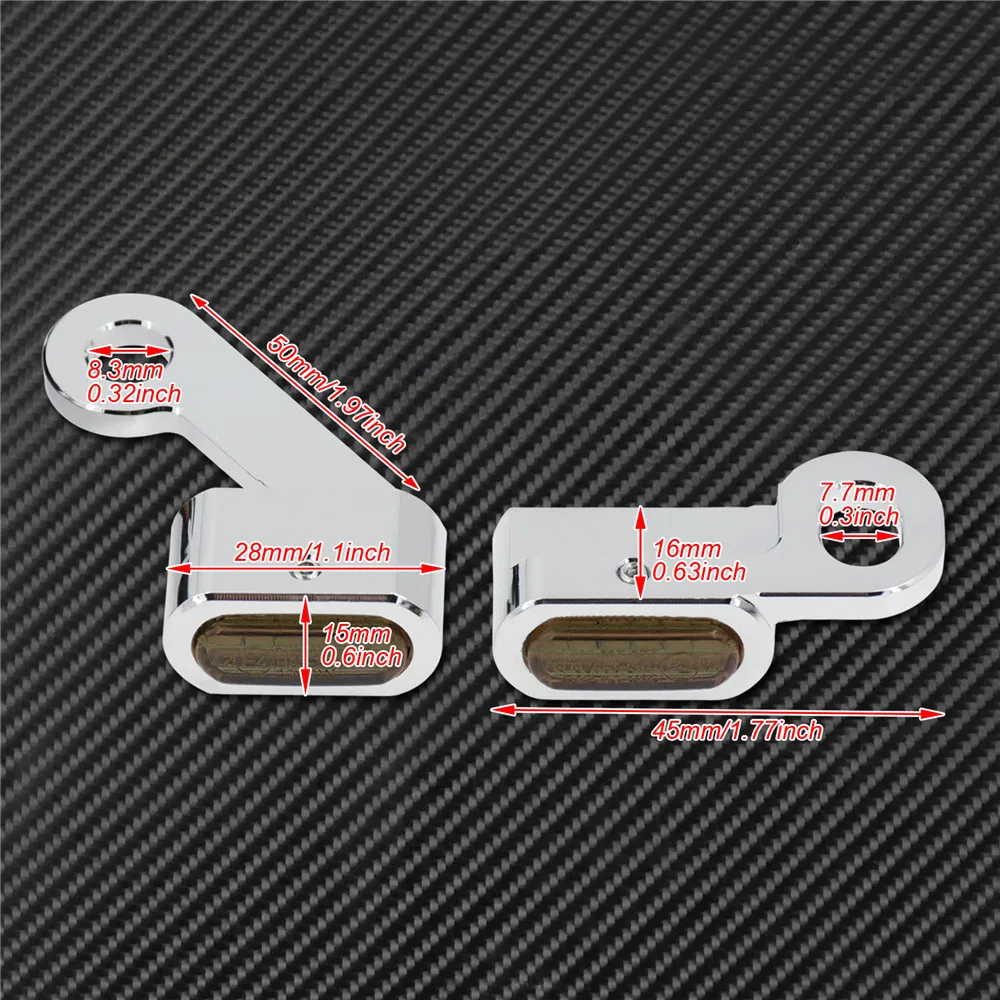Motorcycle 2Pcs LED Turn Signal Indicators Amber Running Lights Mini Lamp E Mark For Harley Sportster XL883 1200 72 48 2004-2024